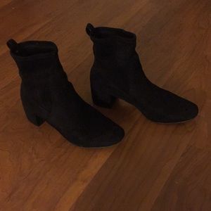 Aldo Black Suede Ankle Boots